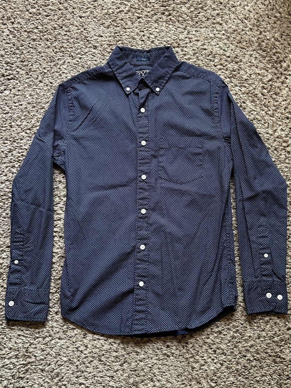Rye Men's Navy Microdot Button-Down Shirt